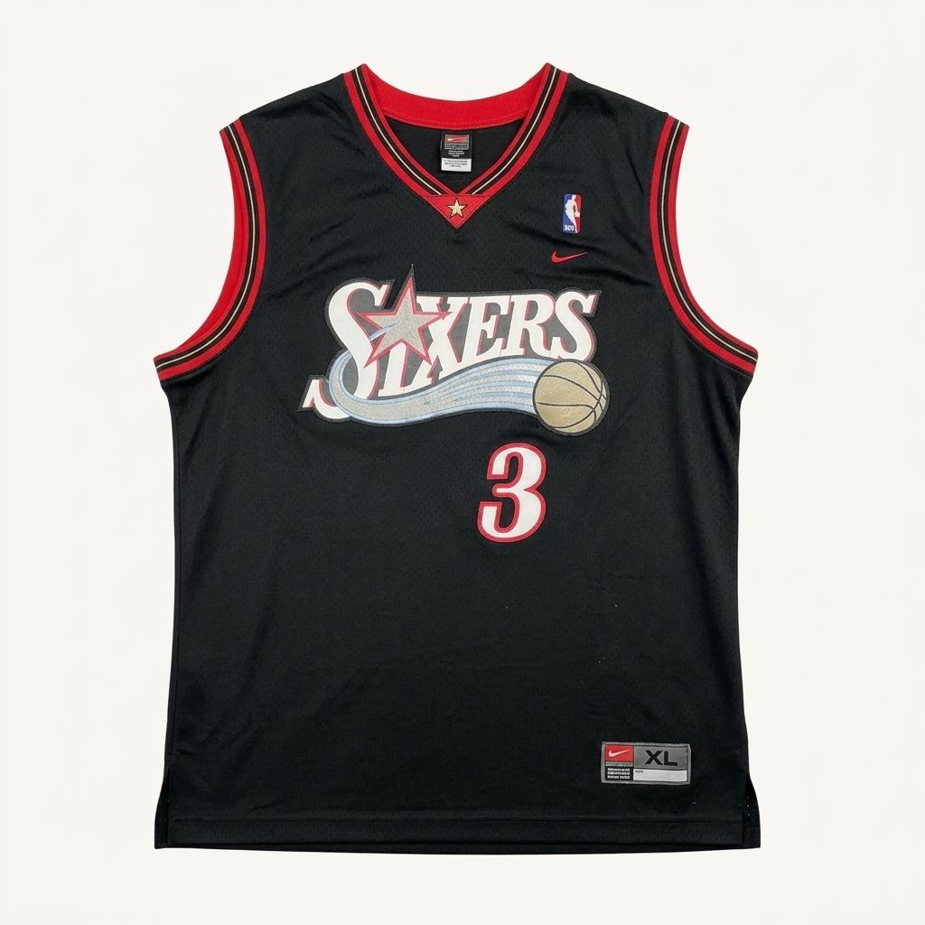 90s 나이키 빈티지 필라델피아 식서스 앨런 아이버스 NBA 져지 XL 1