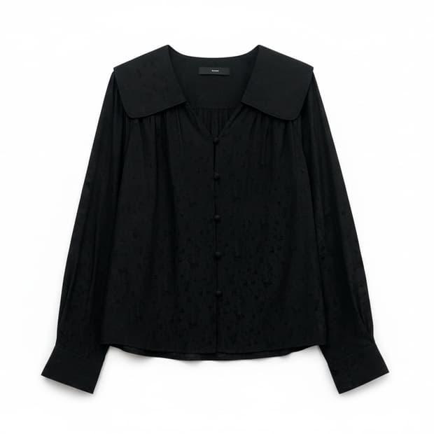 BEAKER 블랙 플라워 블라우스 2