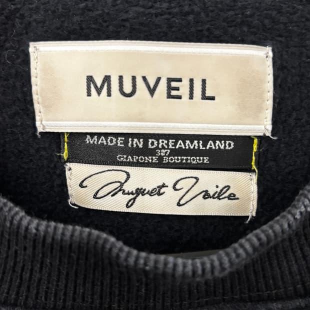 뮤베일 MUVEIL 38 블랙 꽃자수 맨투맨 5