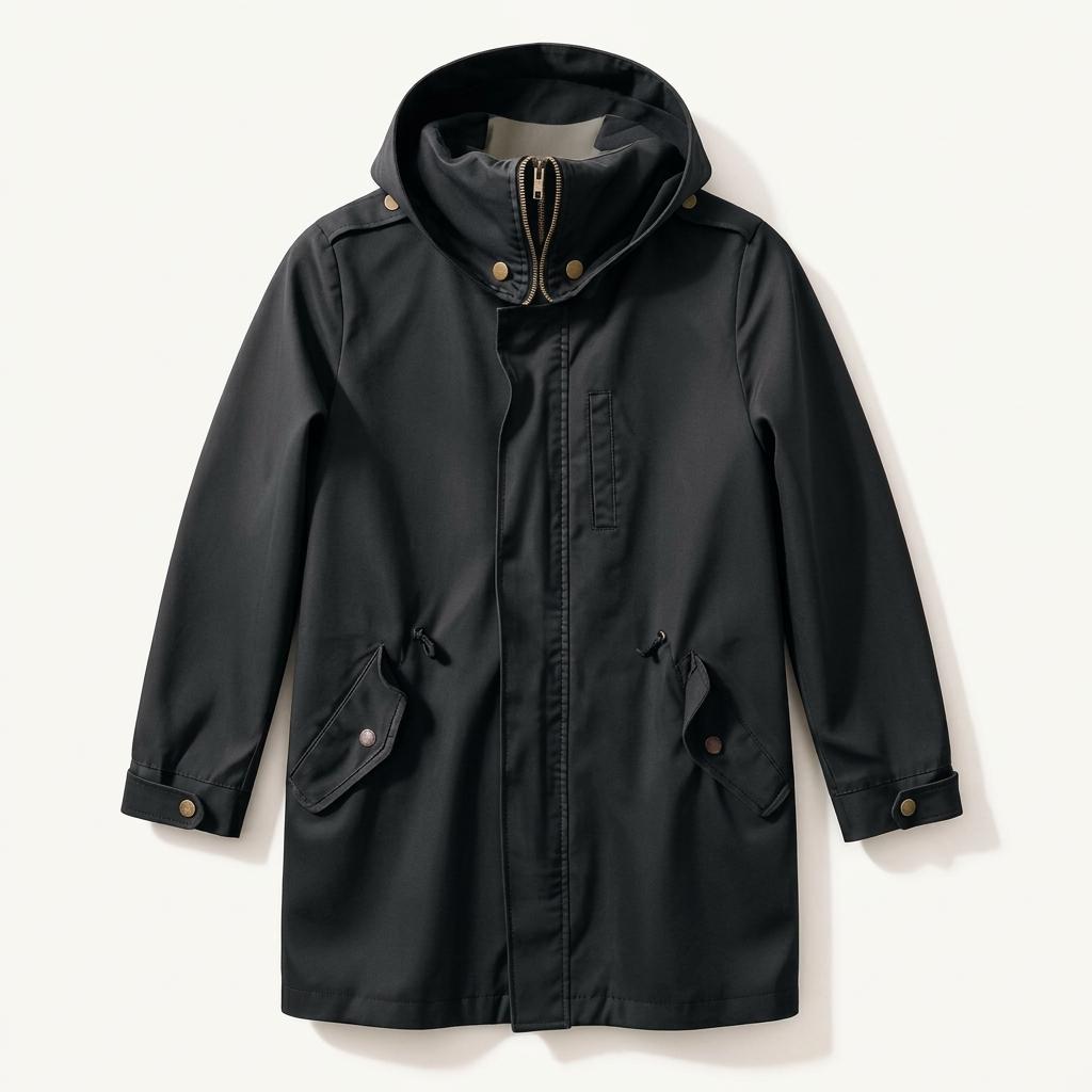 Mackage 블랙 후드 야상 자켓 M 1