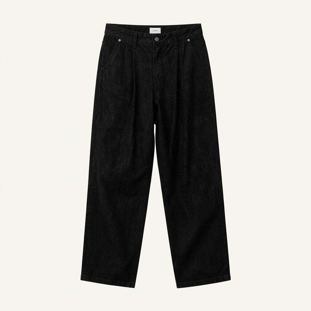 FOTTNERS 블랙 데님 팬츠 S 1