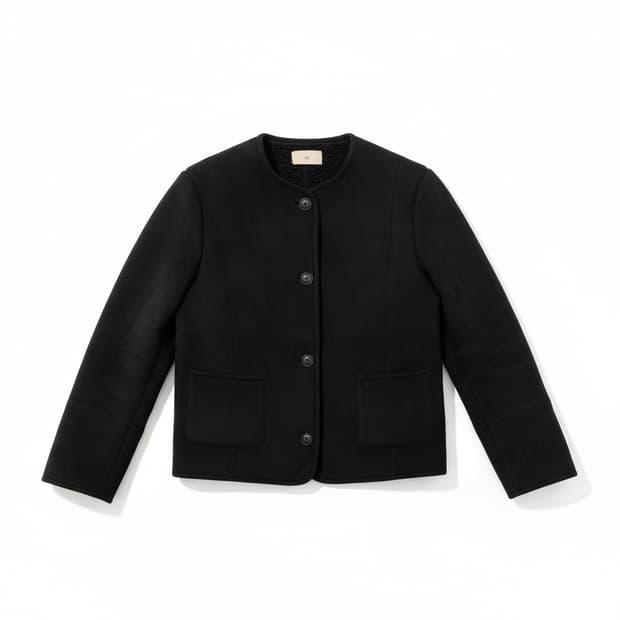 Le 르 short shearling jacket 2