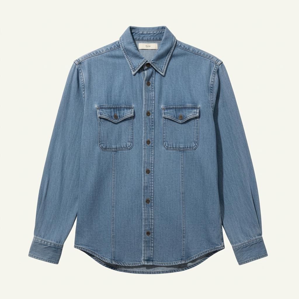 Dunst boyfriend fit denim shirt S 1