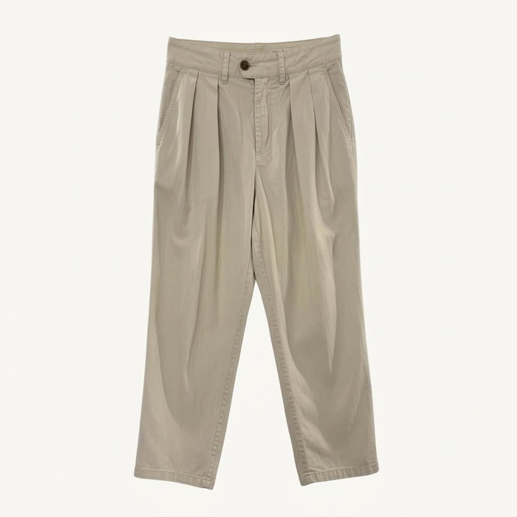 Rough Side two-tuck wide pants 1 1