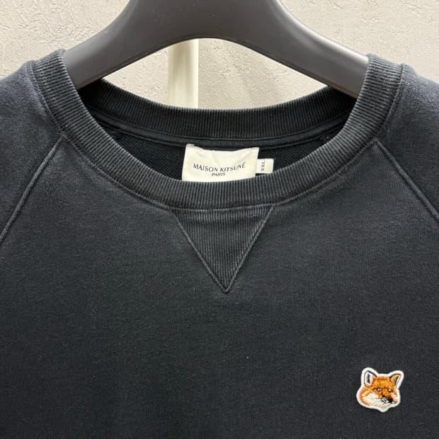 Maison Kitsuné 메종키츠네 폭스 헤드 패치 맨투맨 블랙 XXL 4