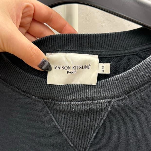 Maison Kitsuné 메종키츠네 폭스 헤드 패치 맨투맨 블랙 XXL 5