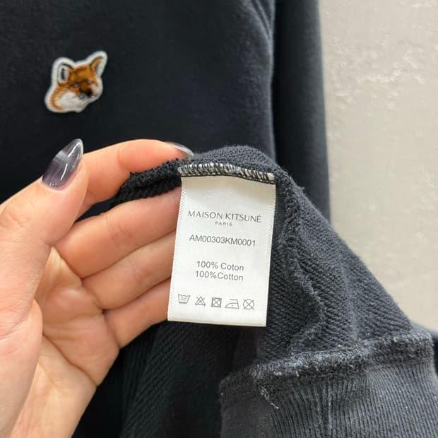 Maison Kitsuné 메종키츠네 폭스 헤드 패치 맨투맨 블랙 XXL 6