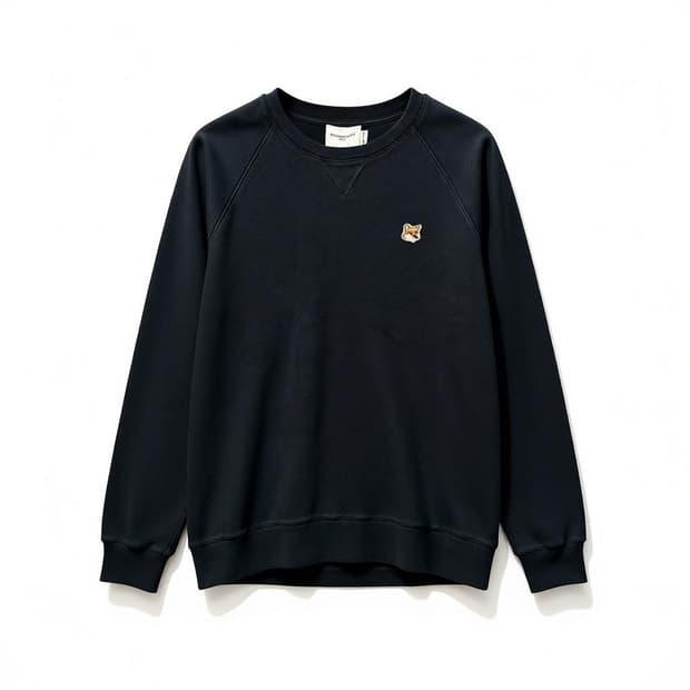 Maison Kitsuné 메종키츠네 폭스 헤드 패치 맨투맨 블랙 XXL 2