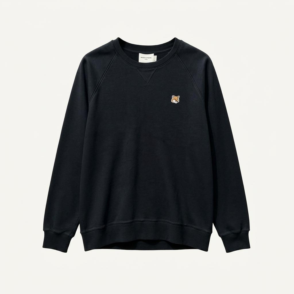 Maison Kitsuné 메종키츠네 폭스 헤드 패치 맨투맨 블랙 XXL 1
