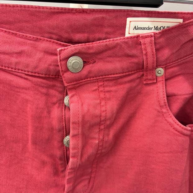 Alexander McQueen red ombre jean 48 4