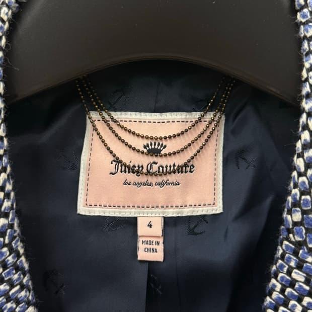 Juicy Couture 쥬시꾸뛰르 블루 트위드 블레이저 자켓 5