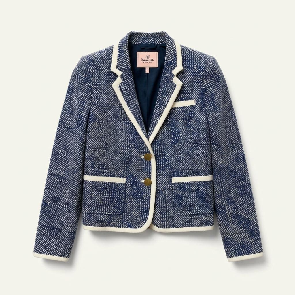 Juicy Couture 쥬시꾸뛰르 블루 트위드 블레이저 자켓 1