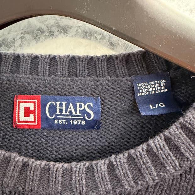 Polo Chaps vintage sweater navy L 6