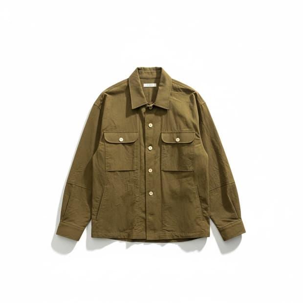 Noun wrinkle shirt jacket khaki 2 2
