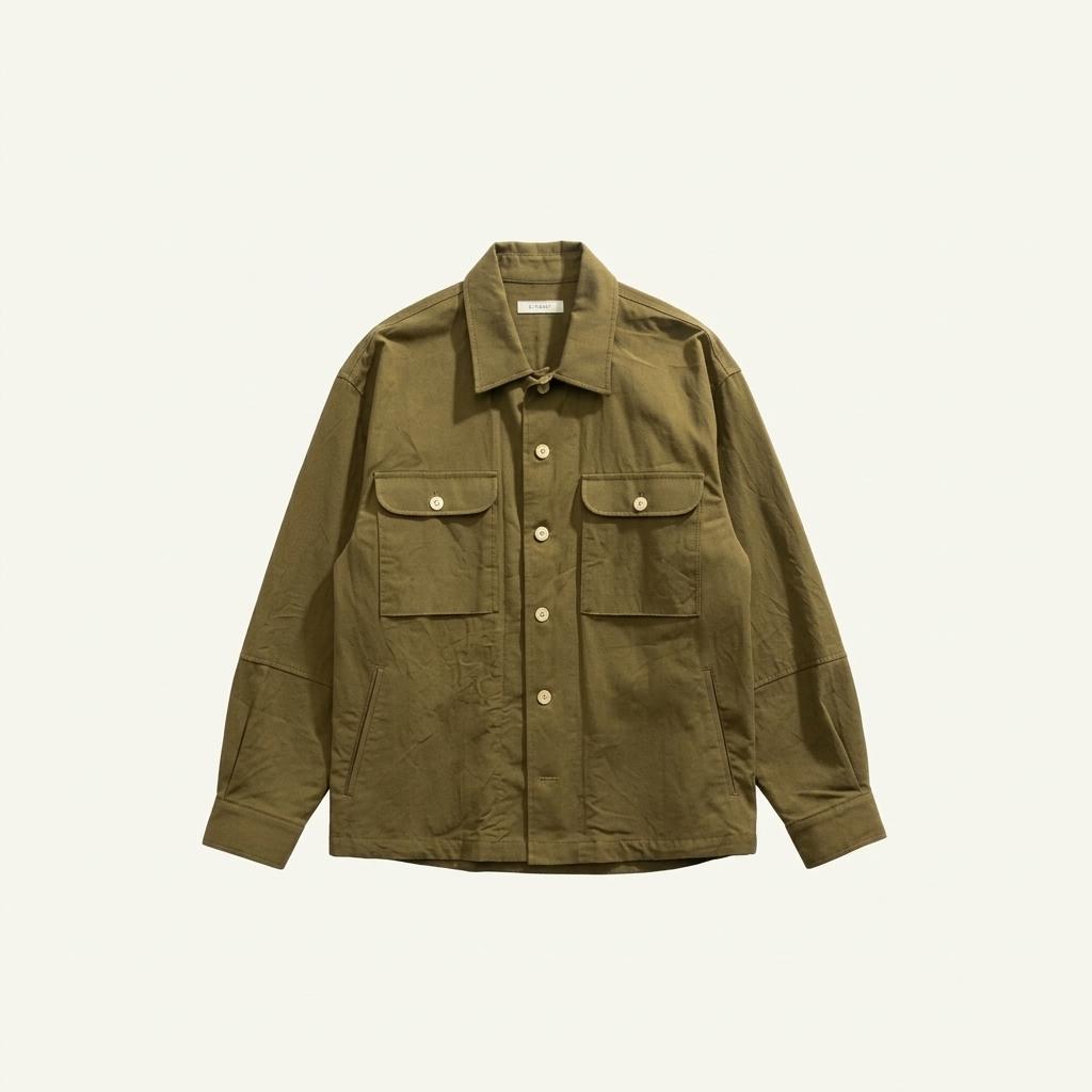 Noun wrinkle shirt jacket khaki 2 1