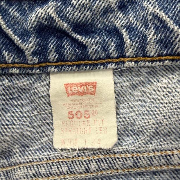 Levi's 505 destroyed denim 34 7