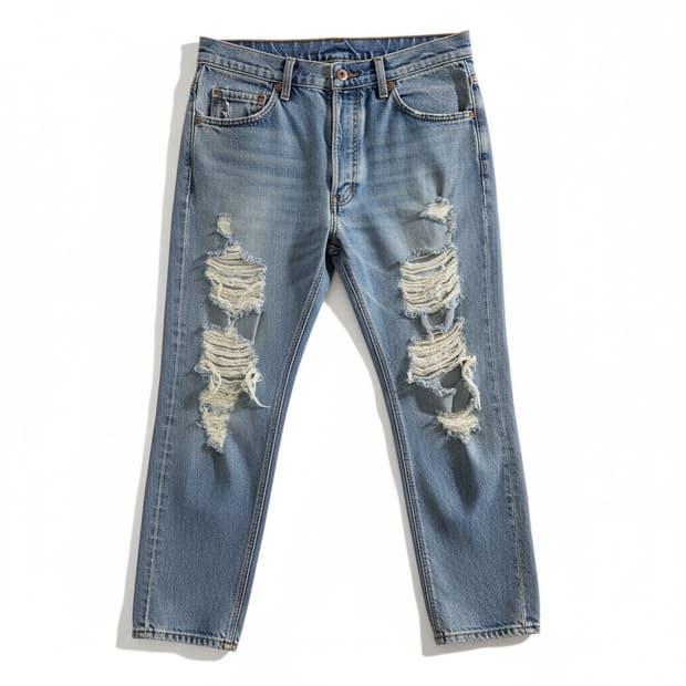 Levi's 505 destroyed denim 34 2