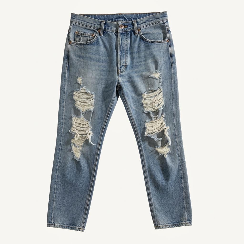 Levi's 505 destroyed denim 34 1