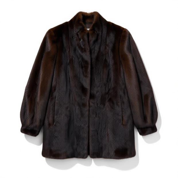 SAGA MINK 사가밍크 미디 코트 13-15 2