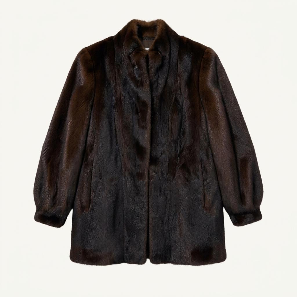 SAGA MINK 사가밍크 미디 코트 13-15 1