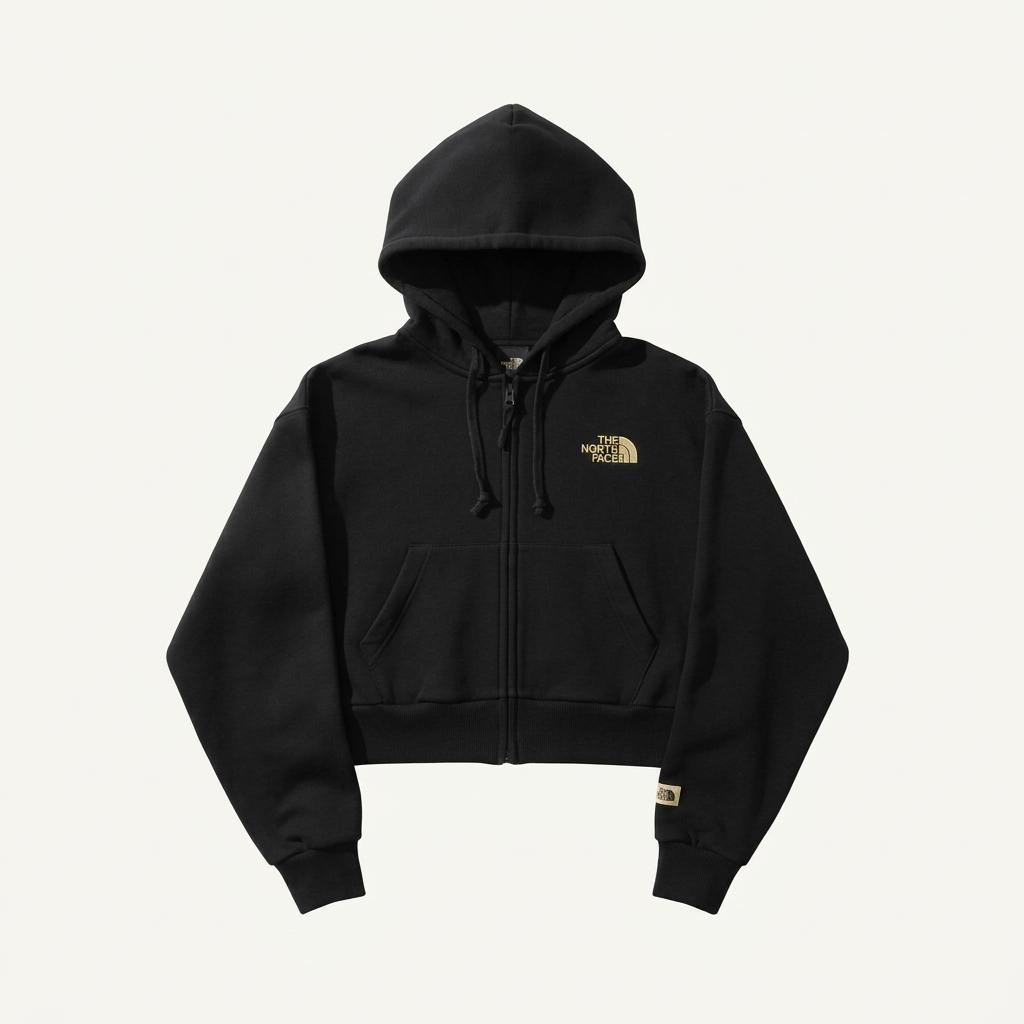 The North Face crop hood zipup 90 1