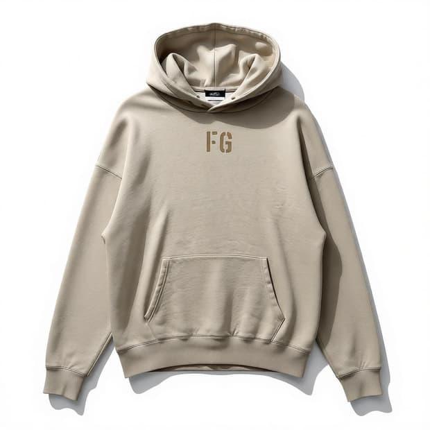 FEAR OF GOD 피어오브 갓 스냅 후드 베이지 후드티 L 2
