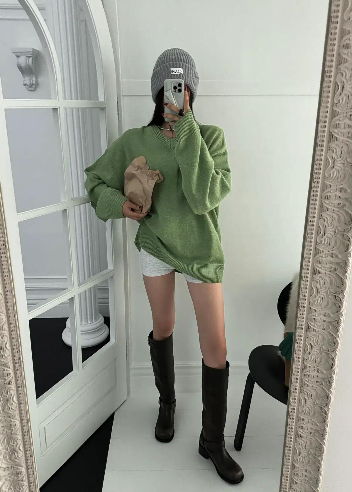 #1131 절개 빈티지 5cm 롱부츠 245 브라운 6