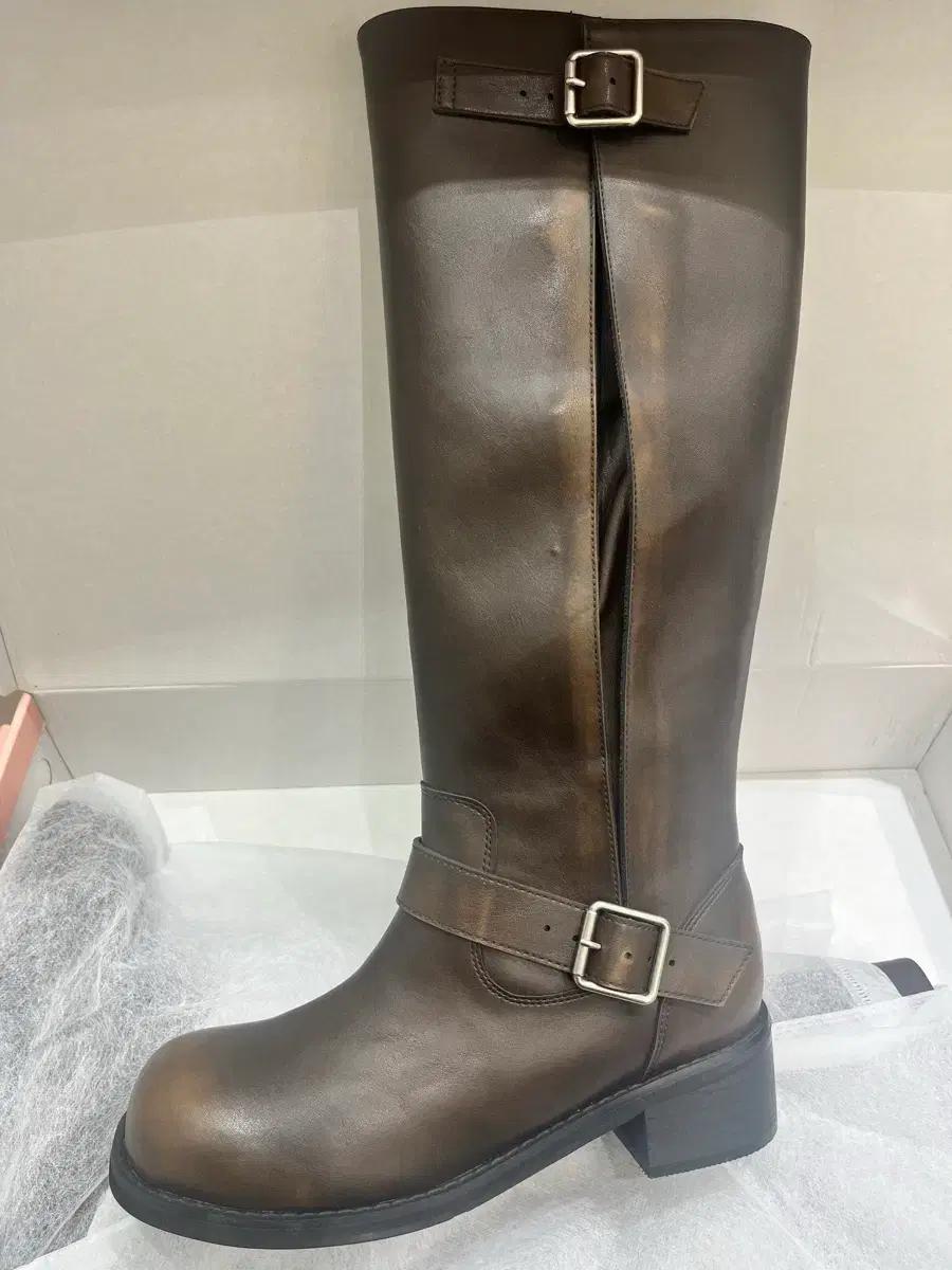 #1131 절개 빈티지 5cm 롱부츠 245 브라운 11