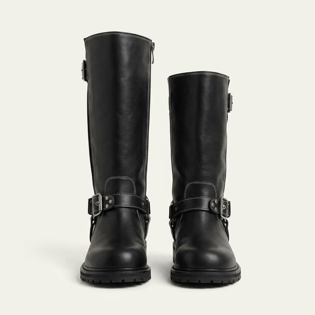 #1101 빈티지 바이커부츠 4.5cm 하프부츠 250 블랙 1