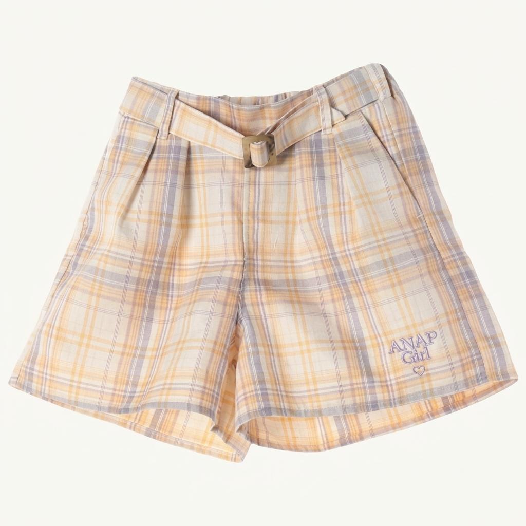 JAPAN (WOMEN - XS) 폴리 체크 패턴 쇼츠 1