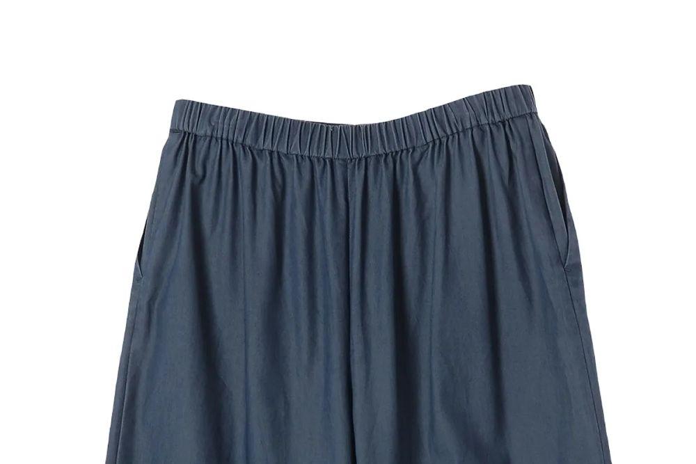 JAPAN (WOMEN - F) 레이온 나일론 폴리 데님 와이드 팬츠 7