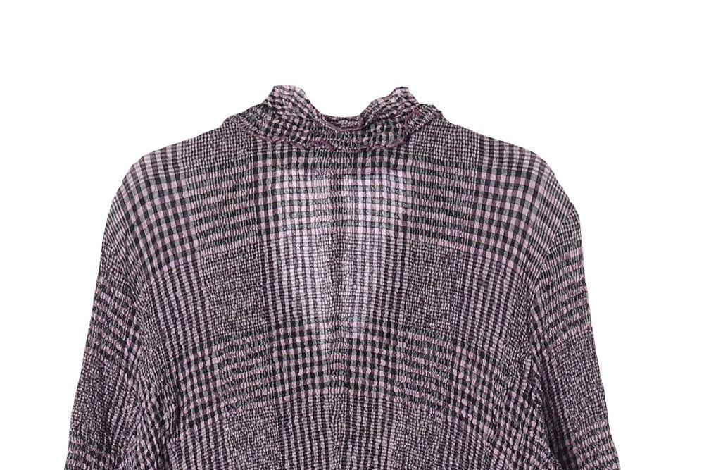 JAPAN (WOMEN - L) 코튼 폴리 체크 패턴 플리츠 자켓 6
