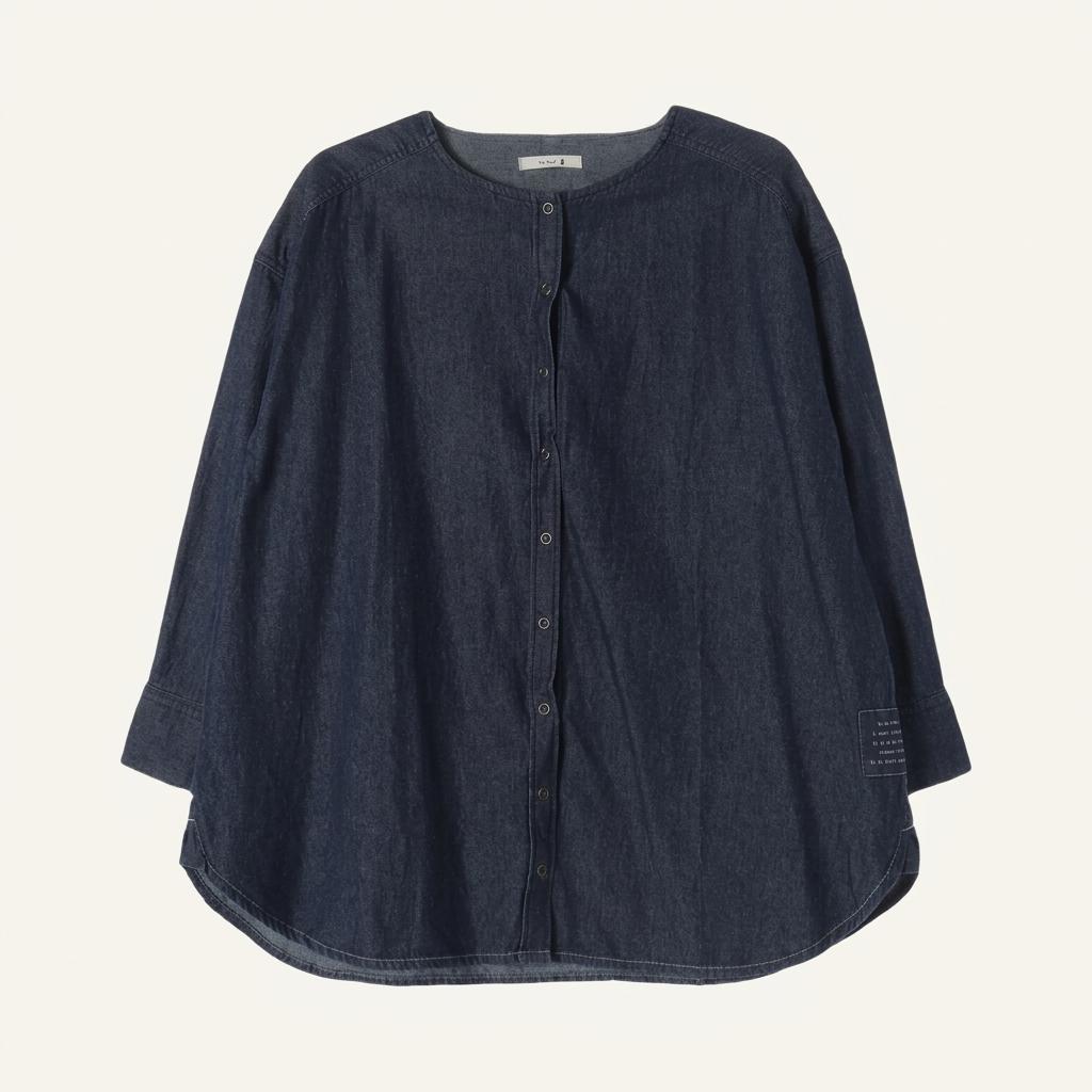 JAPAN (WOMEN - M/L) 코튼 데님 블라우스 1