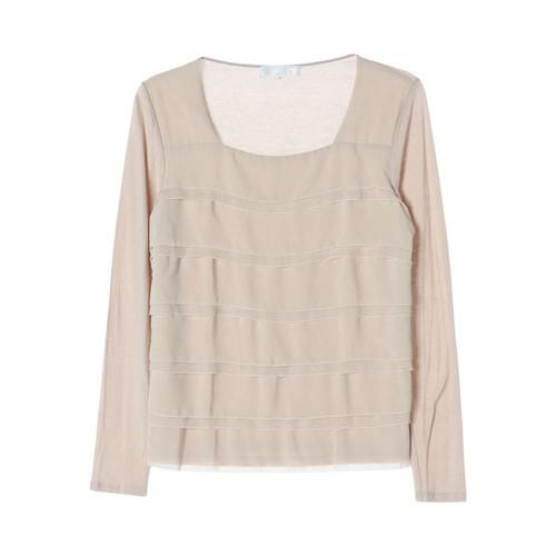 JAPAN (WOMEN - S) 울 블렌드 스퀘어넥 블라우스 2