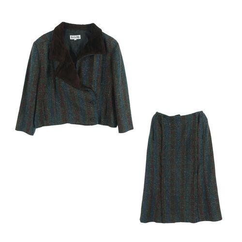 JAPAN (WOMEN - L) [SET] 울 블렌드 멀티 컬러 자켓 & 스커트 2