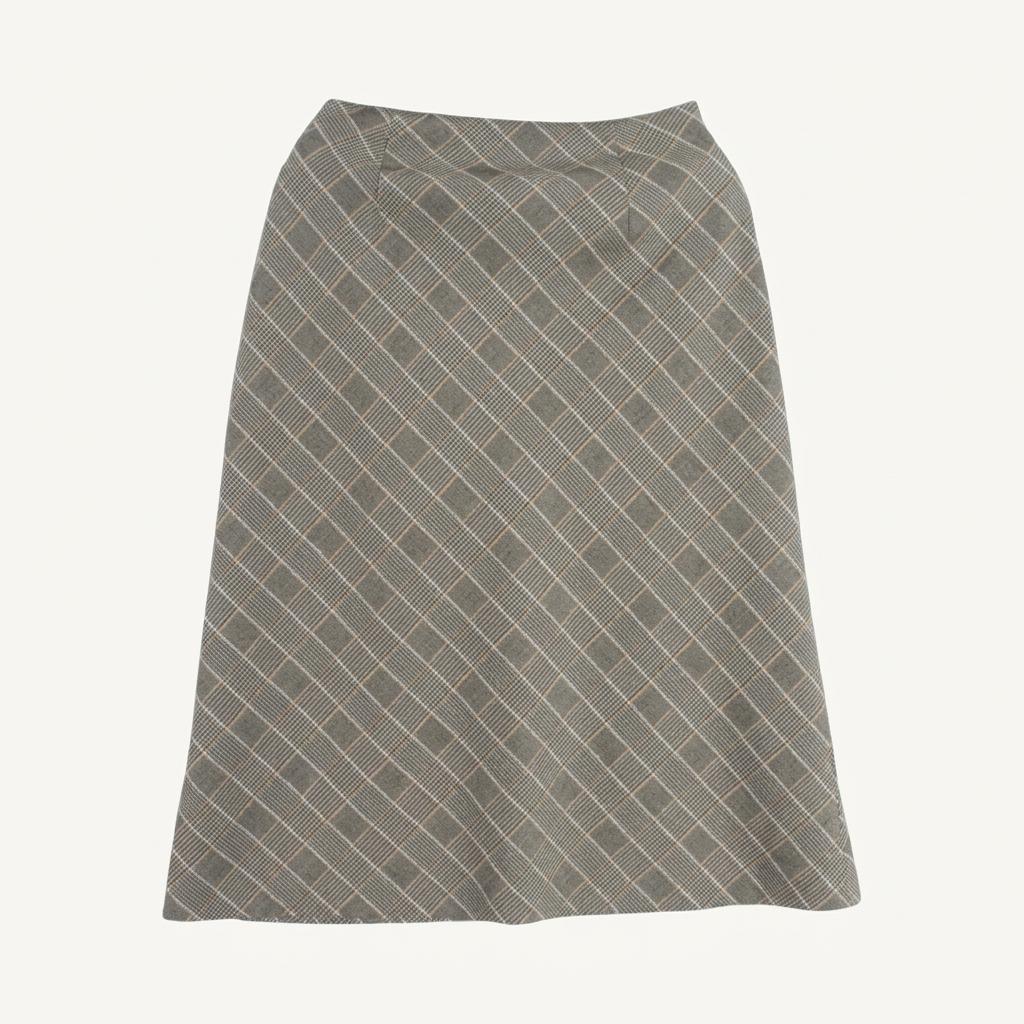 JAPAN (WOMEN - XS) 울 블렌드 체크 패턴 스커트 1