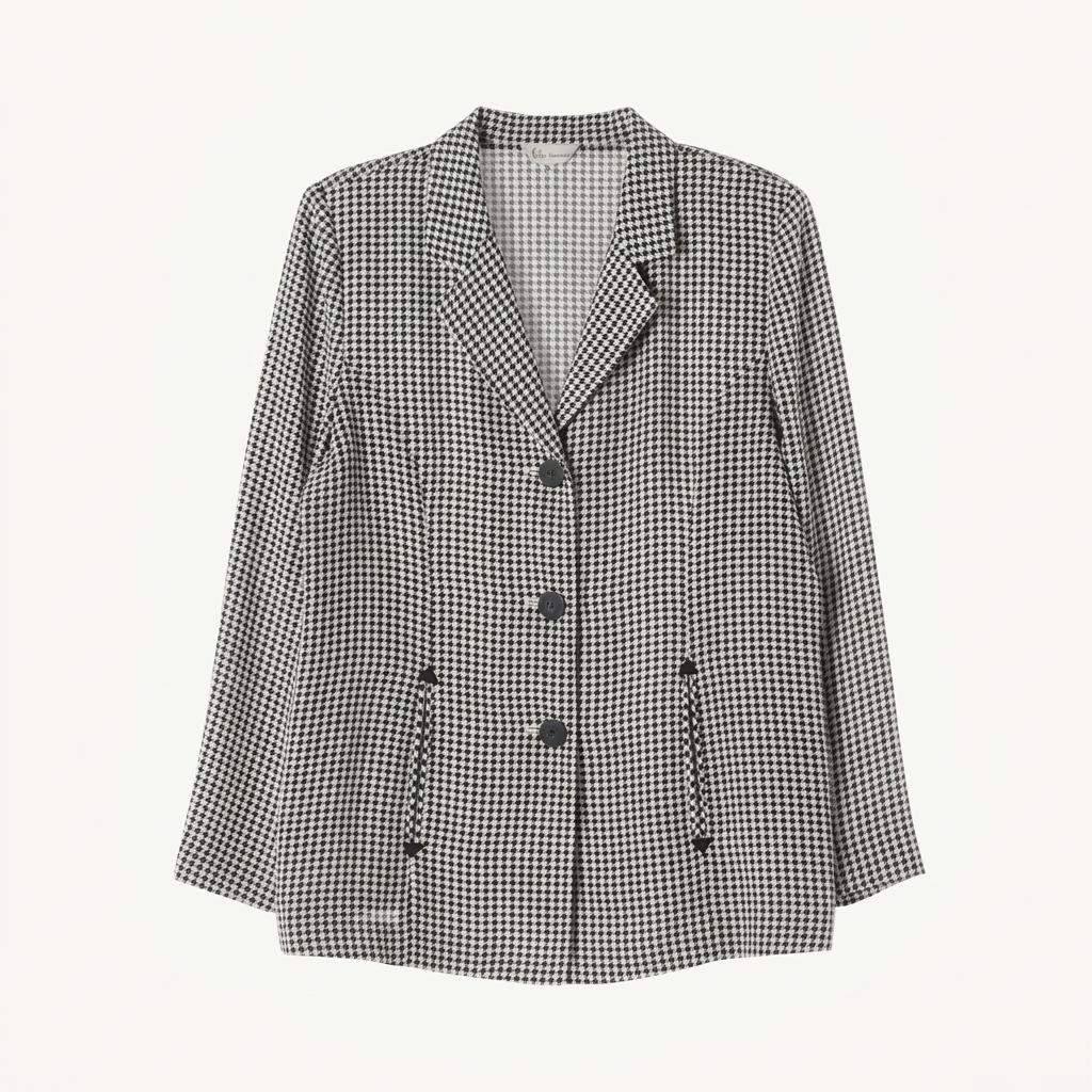 JAPAN (WOMEN - M) 폴리 체크 패턴 자켓 1