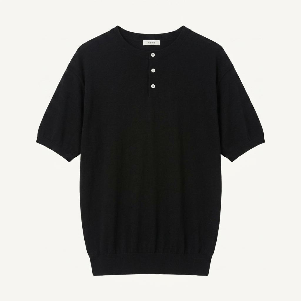 KOREA (MEN - F) 차이나넥 니트 탑 1