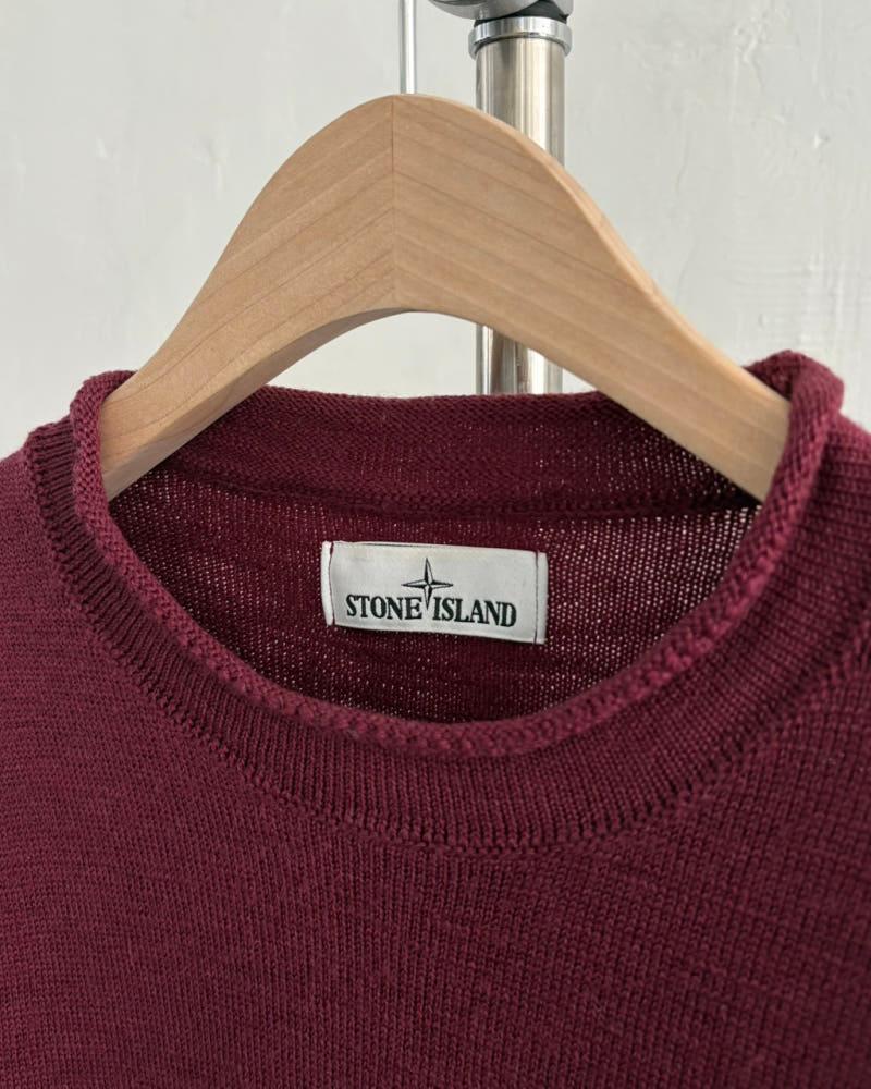 Stone Island 스톤아일랜드 버건디 포켓 와펜 울 니트 5