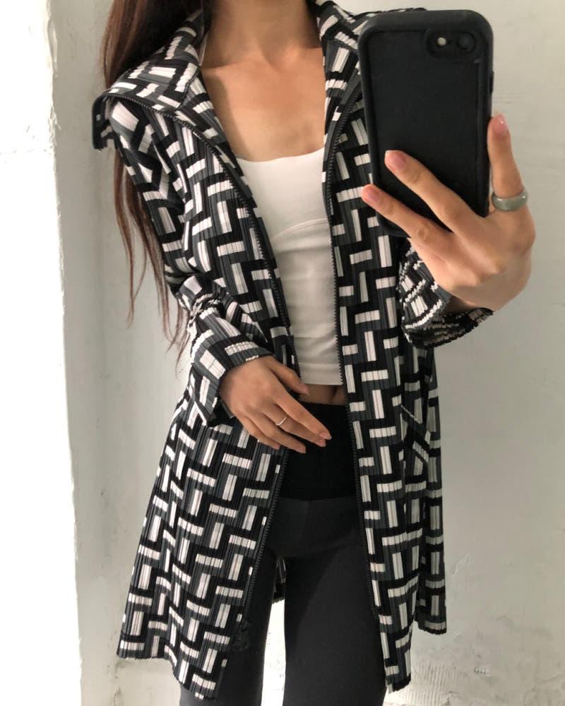 Pleats Please 플리츠플리즈 패턴 롱 투웨이 플리츠 가디건 6