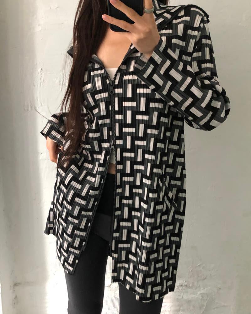 Pleats Please 플리츠플리즈 패턴 롱 투웨이 플리츠 가디건 3
