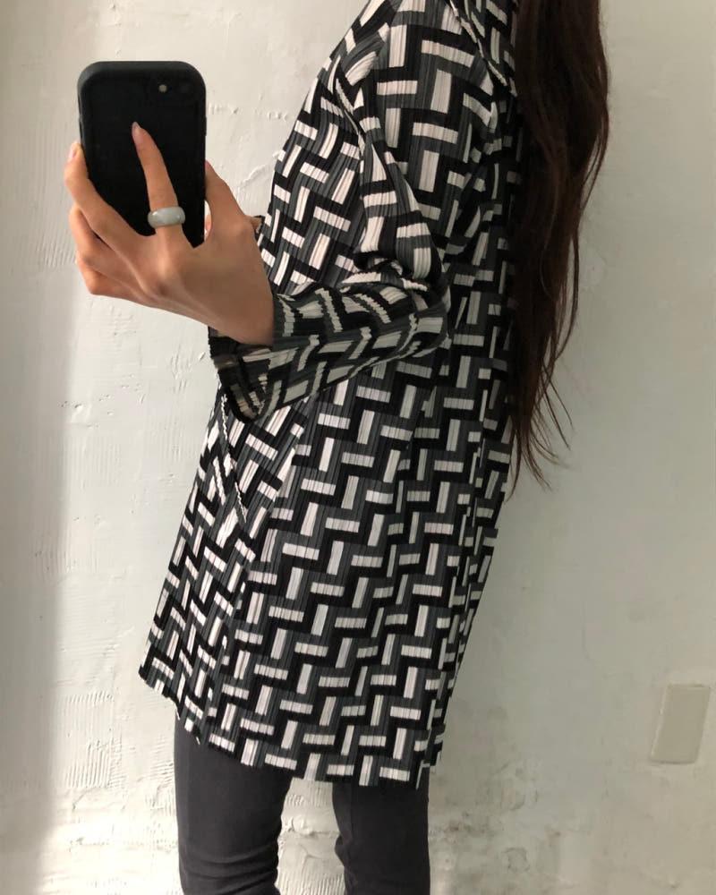 Pleats Please 플리츠플리즈 패턴 롱 투웨이 플리츠 가디건 7