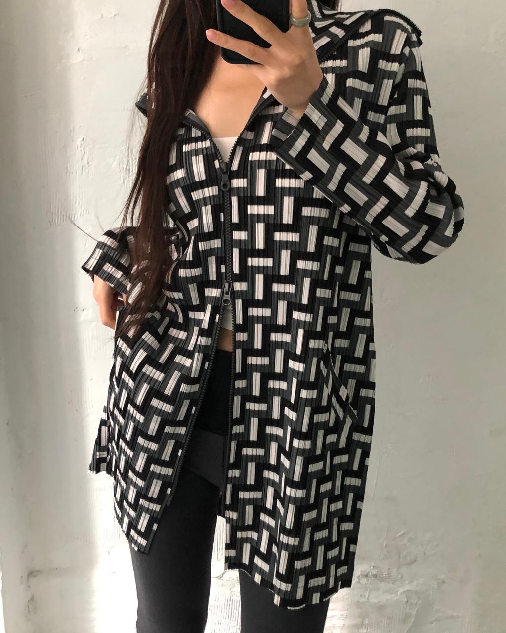 Pleats Please 플리츠플리즈 패턴 롱 투웨이 플리츠 가디건 2
