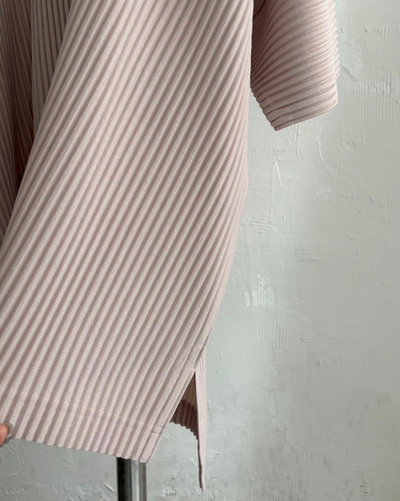 Issey Miyake 옴므플리세 베이비핑크 플리츠 반팔 셔츠 10