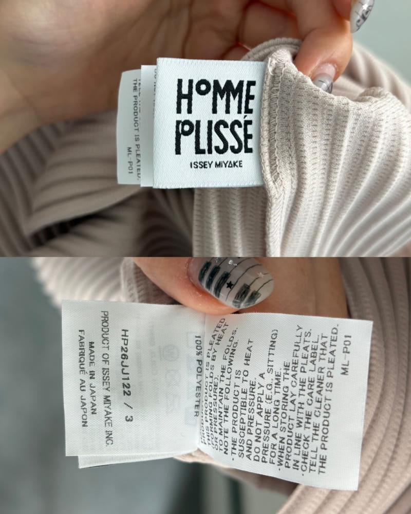 Issey Miyake 옴므플리세 베이비핑크 플리츠 반팔 셔츠 11