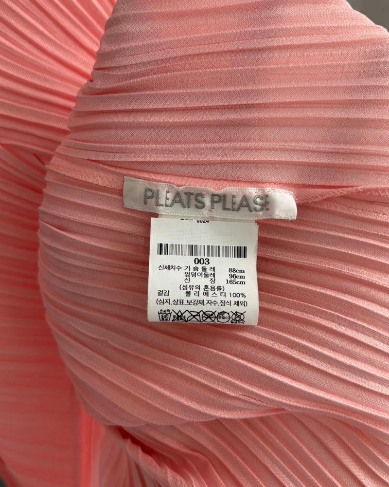 Pleats Please 플리츠플리즈 핑크 컬러 플리츠 슬리브리스 10