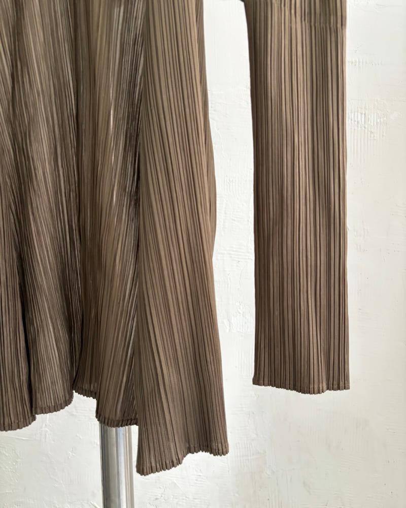 Pleats Please 플리츠플리즈 브라운 컬러 플리츠 오픈 가디건 9