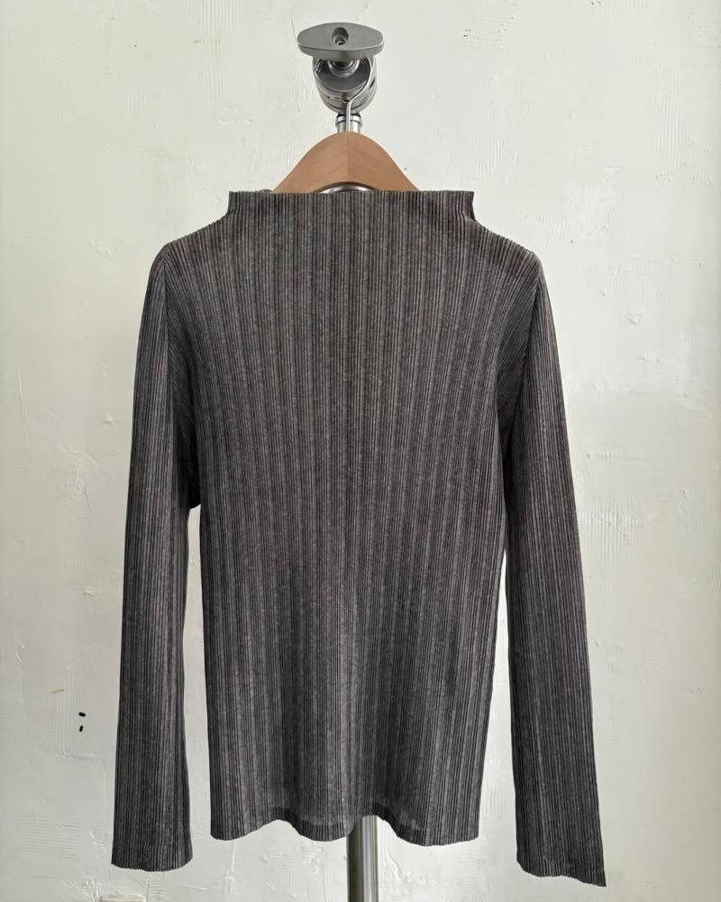Pleats Please 플리츠플리즈 그레이 플리츠 긴팔 티셔츠 9