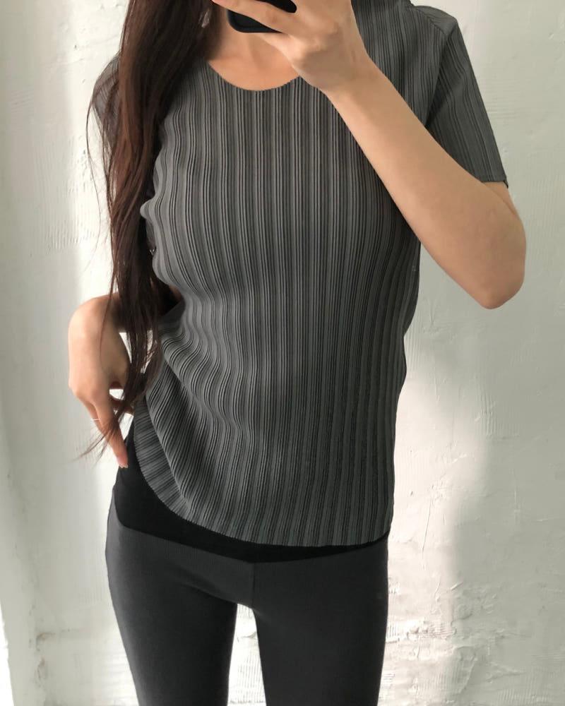 Pleats Please 플리츠플리즈 그레이 플리츠 티셔츠 5