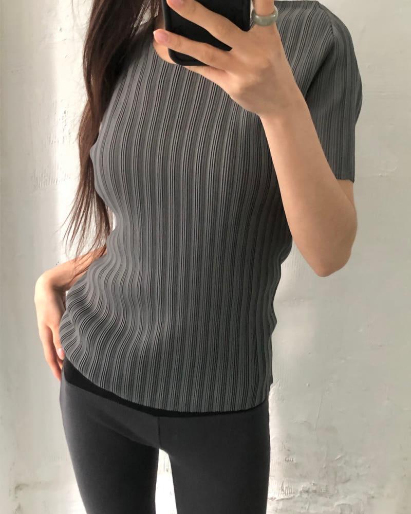 Pleats Please 플리츠플리즈 그레이 플리츠 티셔츠 6